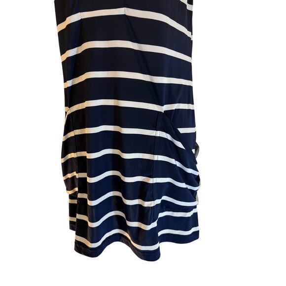 SAINT TROPEZ WEST Blue Stripe Cover Up | Beach Cruise Pool Swim Top | SMALL - Picture 6 of 8